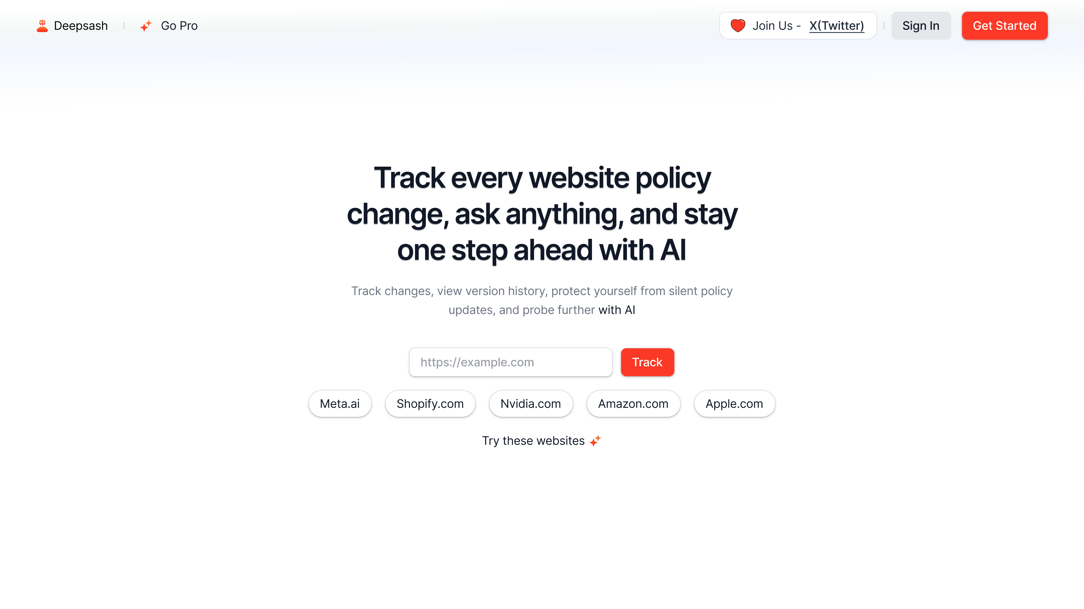 Deepsash, policy changes, tracked and searchable