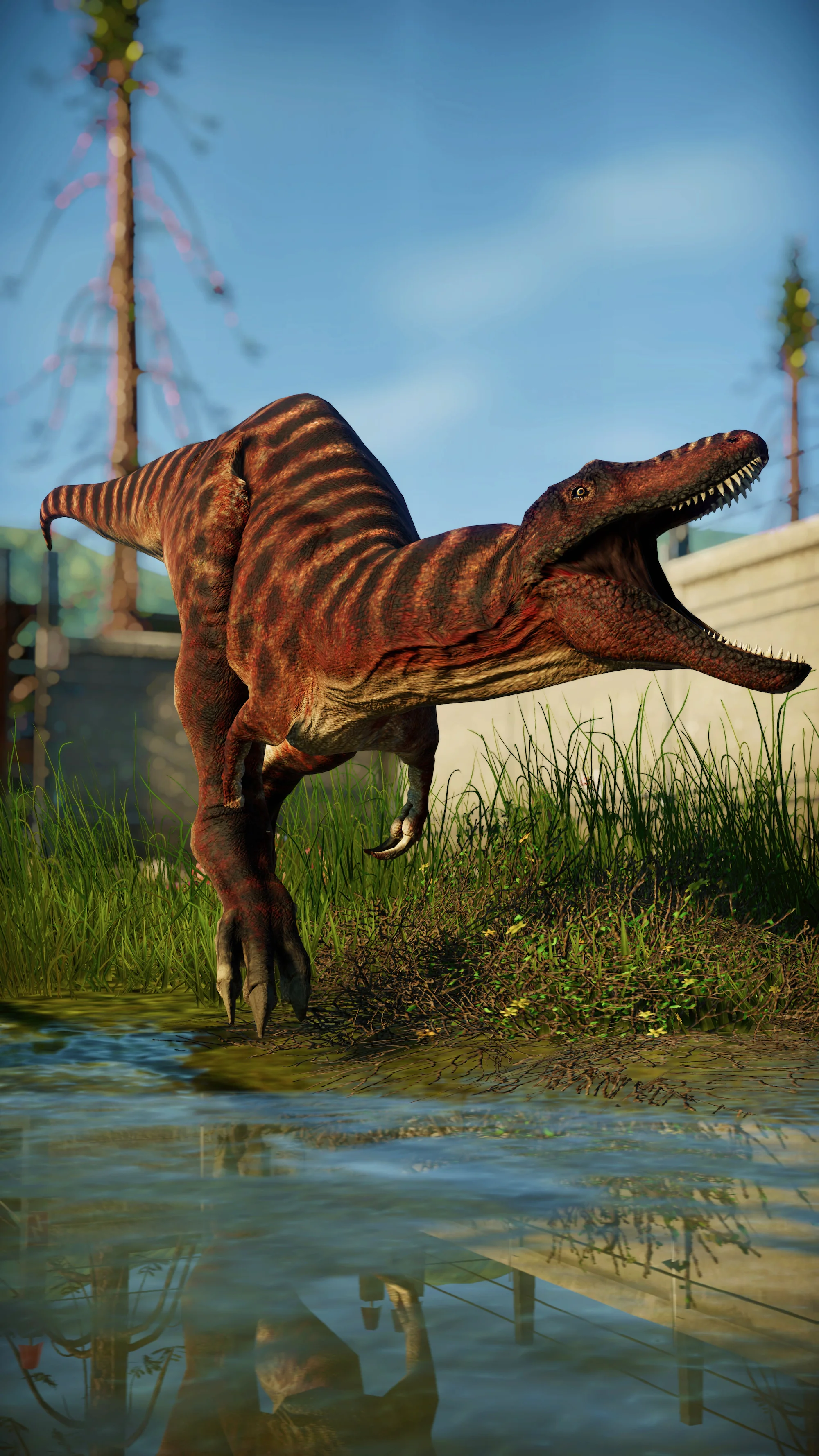 Jurassic World Evolution, photographed by @jwescreenshots