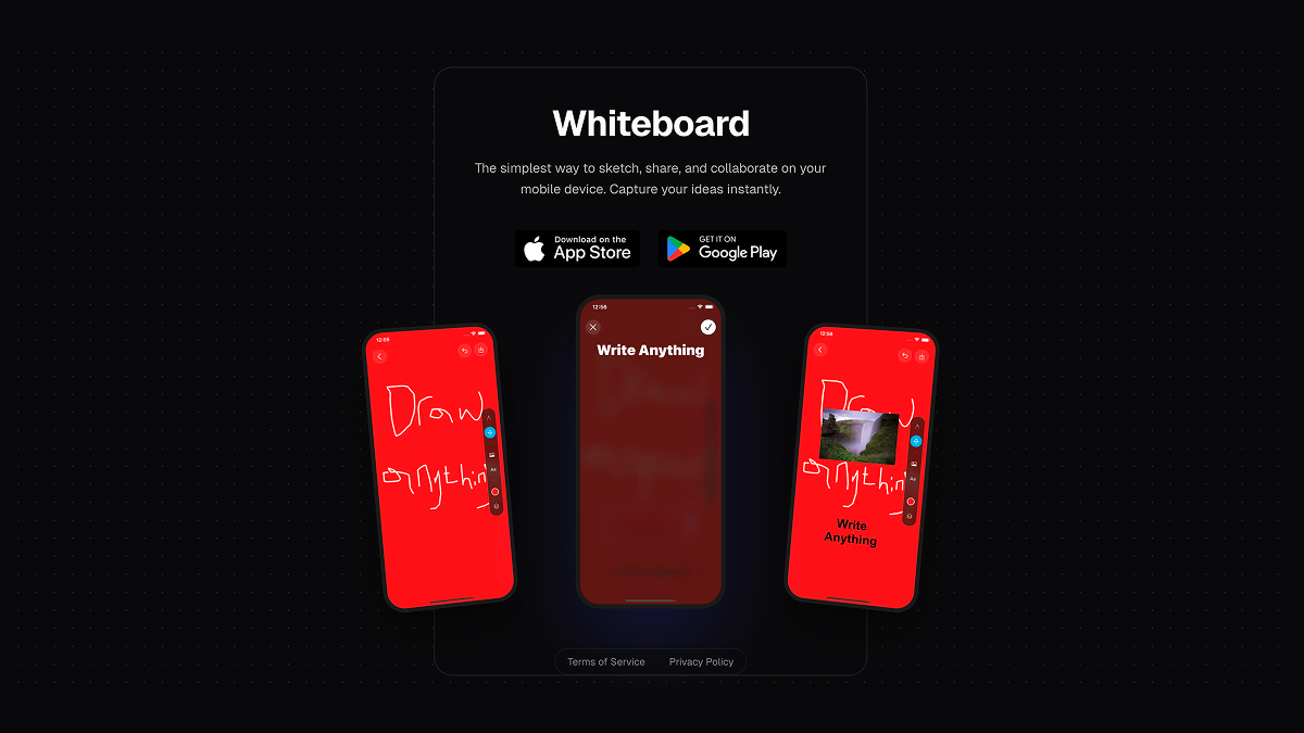 Whiteboard, a free canvas editor for mobile